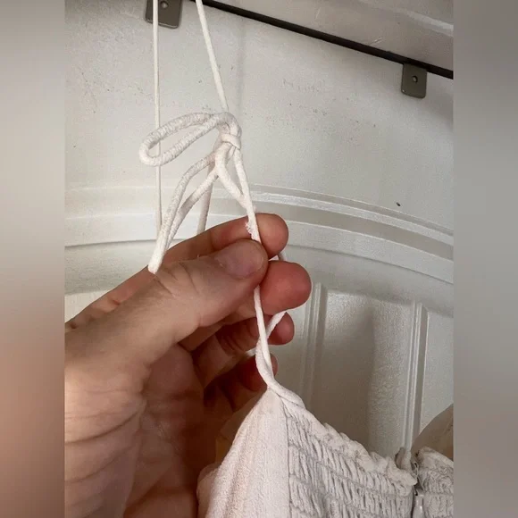 Reformation White Midi Slip Dress with Thigh Slit - Picture 8 of 11